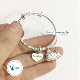 Lắc bạc trẻ em charm tuổi chó