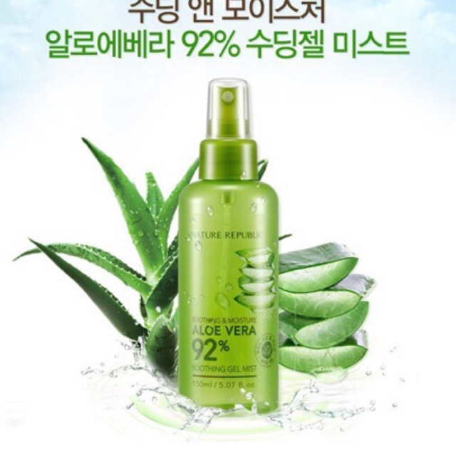 XỊT KHOÁNG SOOTHING & MOISTURE ALOE VERA 92% SOOTHING GEL MIST 150ml