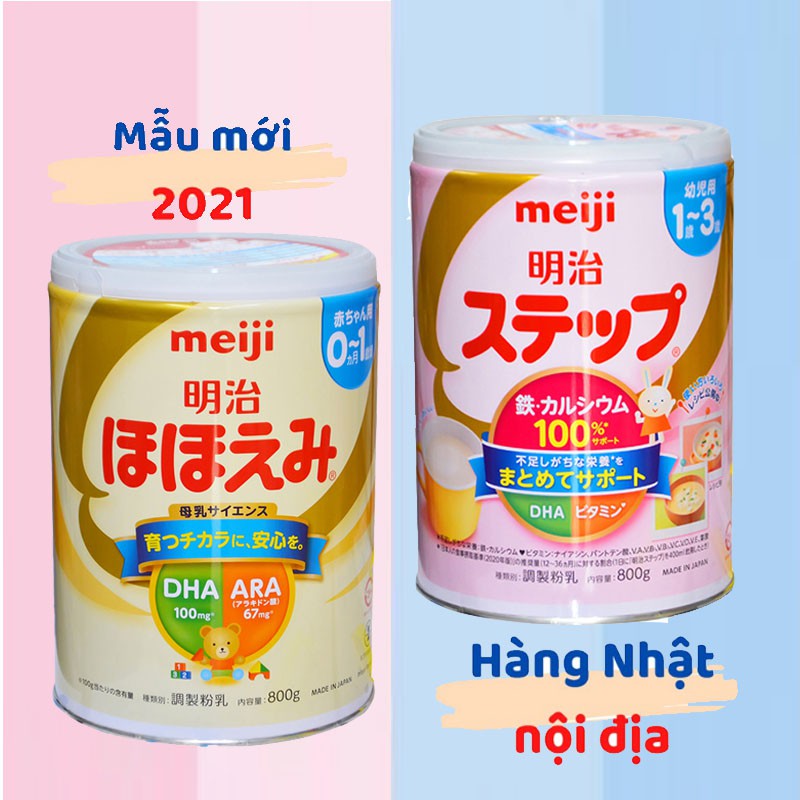 Sữa meiji nội địa nhật 800gr meiji lon số 0 và số 9 mấu mới date mới nhất MANEKI