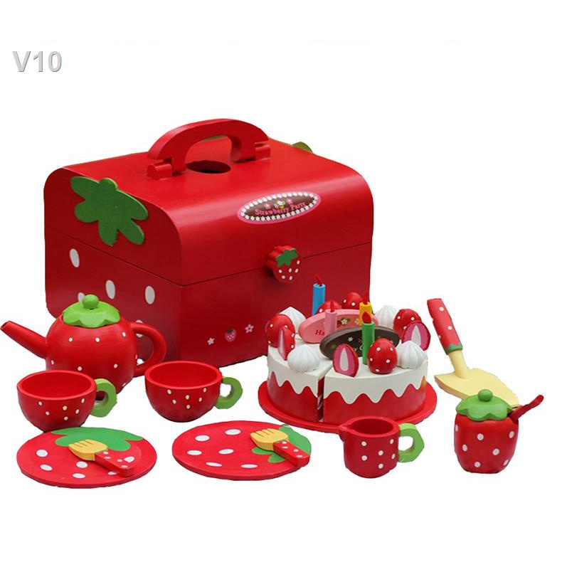 ✉Cắt bánh gỗ xuất khẩu để xem Lê chơi nhà cô gái đồ bộ bếp bằng quà tặng sinh nhật cho trẻ em