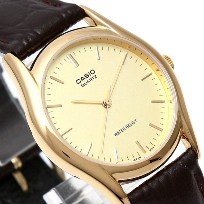 Đồng hồ nữ Casio LTP-1094Q-9ARDF chính hãng Dây da - Mặt kim vàng- chống nước 50m bả