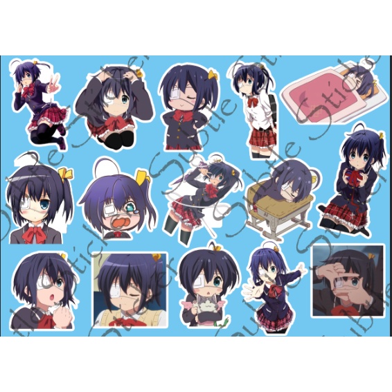 - Set 10/15 Sticker Rikka Takanashi dán trang trí anime