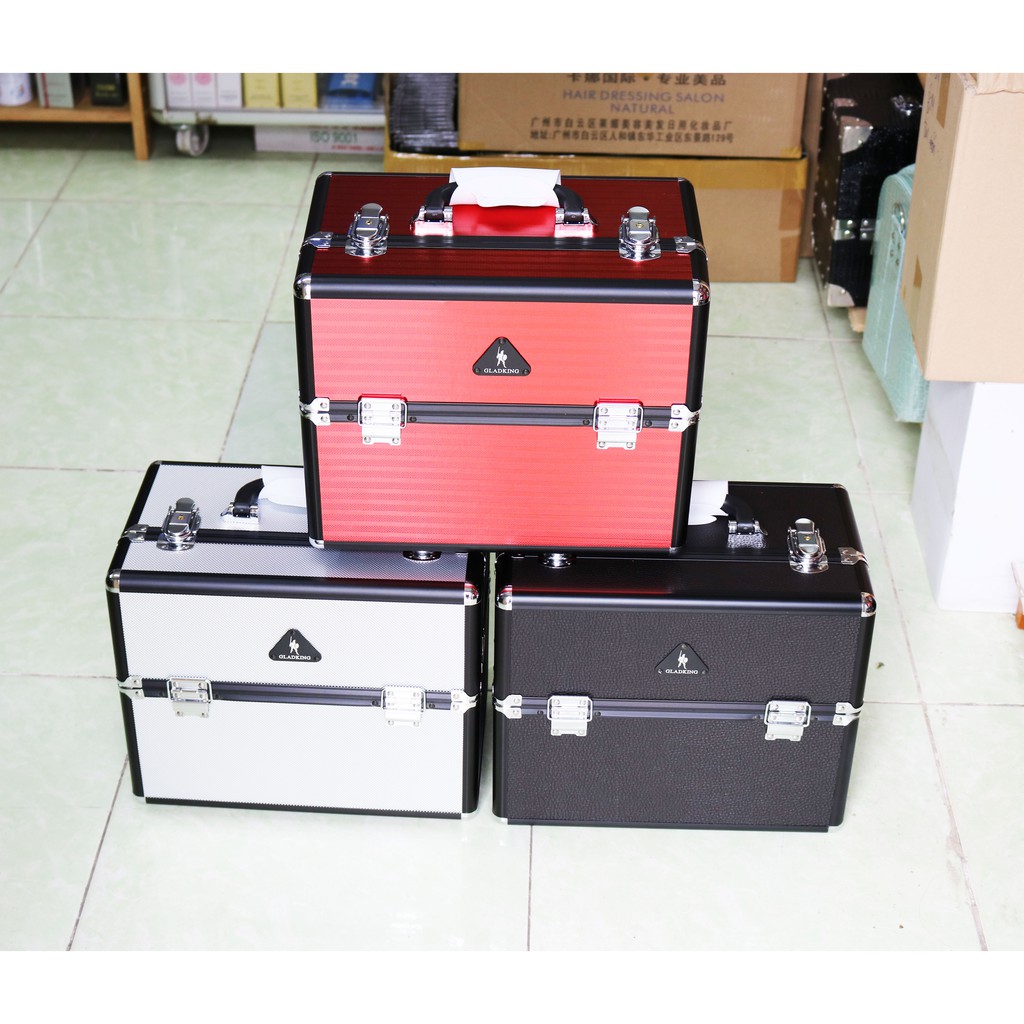 Cốp trang điểm chuyên nghiệp size lớn Gladking đựng đồ trang điểm, nail, phun xăm Lamdep24g