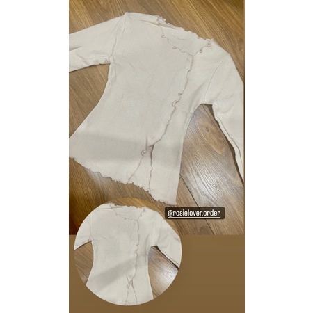 Áo kiểu tay dài thun ôm sát body nữ xẻ tà trơn tiểu thư - Order taobao quảng châu