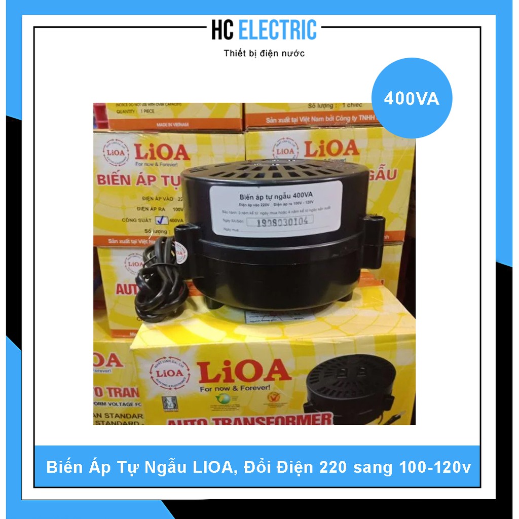 [ LIOA ] Biến Áp Đổi Nguồn LIOA (Nguồn Vào 220V / Nguồn Ra 100-120V) 200/400/600VA