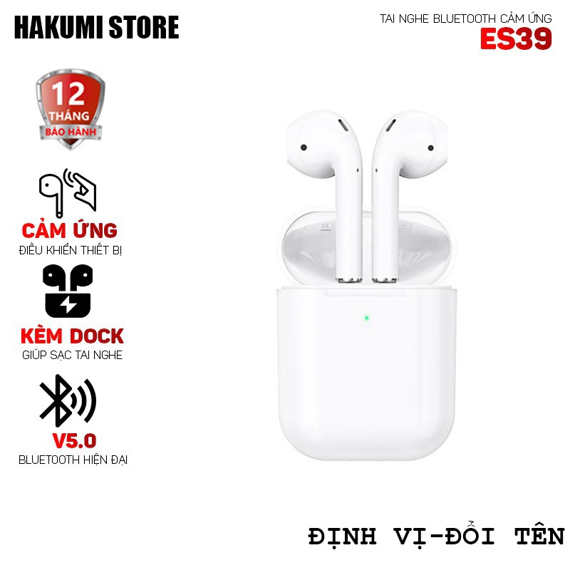 Tai Nghe Bluetooth Hoco ES39, Tai Nghe True Wireless Chính Hãng -  Phiên bản đặc biệt hỗ trợ định vị, đổi tên - BH 1 Năm