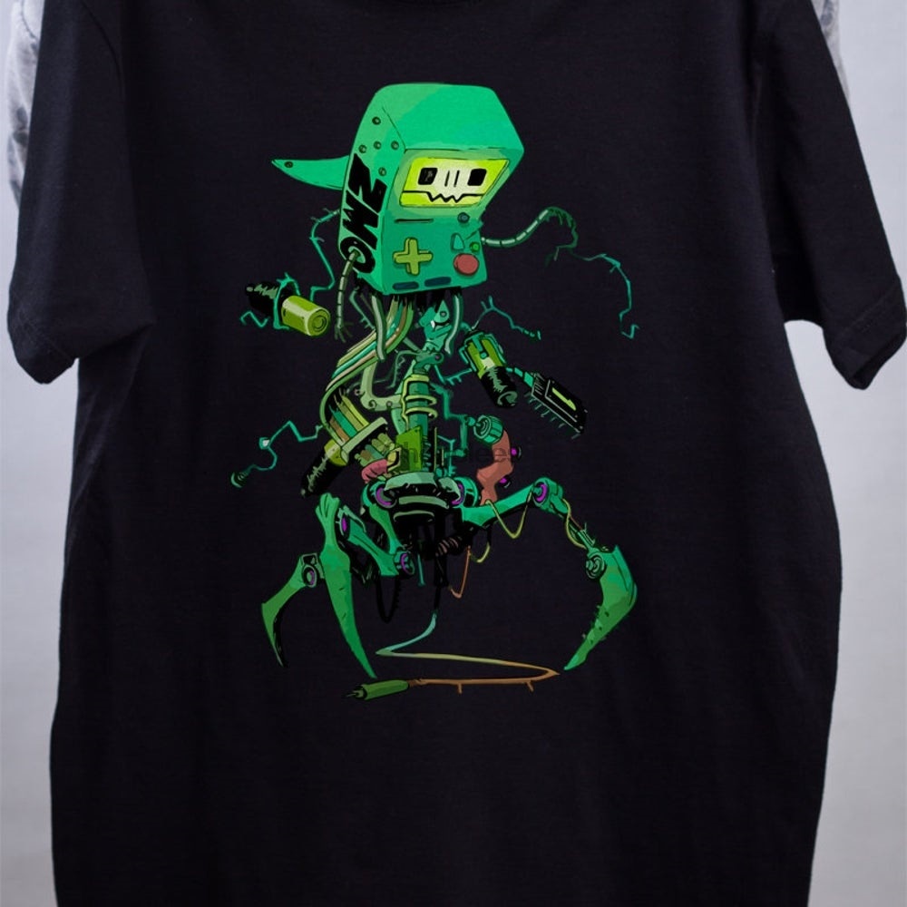 Áo Thun Cotton Cổ Tròn Ngắn Tay In Hoạt Hình Adventure Time Finn and Old Da Jake Thời Trang Nam Cá Tính