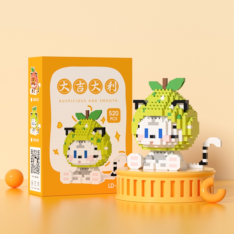 Đồ Chơi Khối Xếp Hình 3D Mini Kiểu Hoạt Hình Dễ Thương Cho Trẻ Em