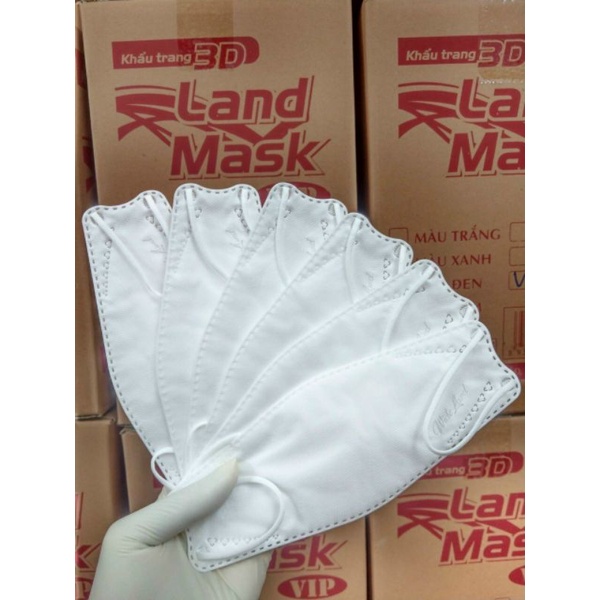 Khẩu Trang 3D Land Mask ( 1 Túi 6 Chiếc) Hàng CTy Chính Hãng Wide Land Loại 4D KF94