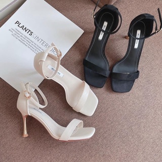 Giày gót đũa 7p da mềm bít gót-Bunny Shoes(K173)