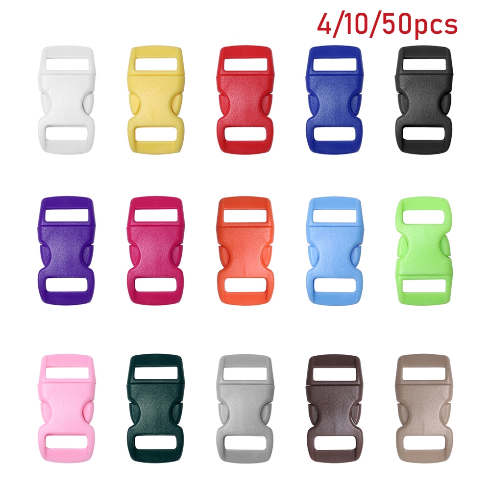 Set 4/10/50 khóa cài bằng nhựa chất lượng cao cỡ 3/8" 10mm tiện dụng
