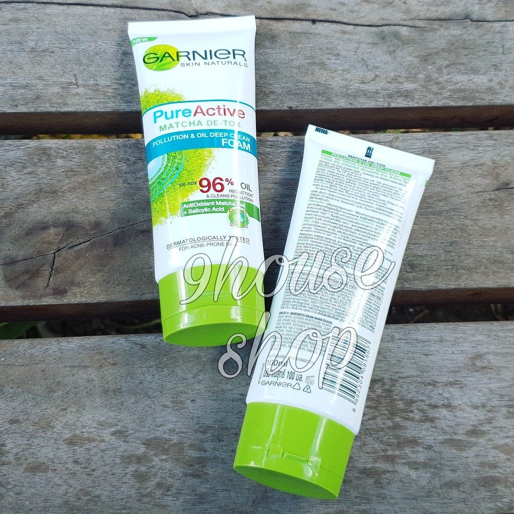 01 Sữa Rửa Mặt Detox Garnier Trà Xanh Thái Lan 100gram