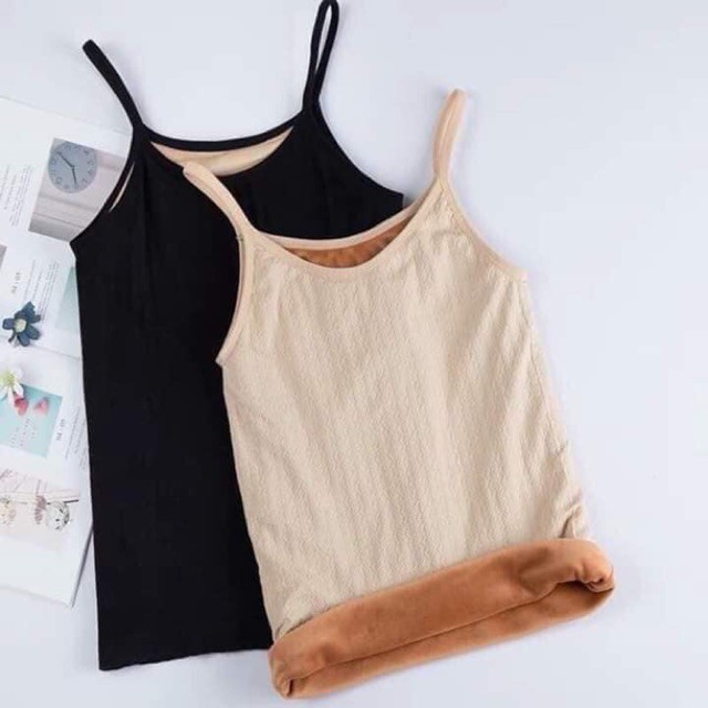 ÁO 2 DÂY GIỮ NHIỆT LÓT LÔNG | Áo 2 dây giữ nhiệt body hot hit