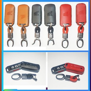 combo móc khóa, bao da điều khiển smartkey xe máy ( 2 nút, 3 nút , ya, honda )