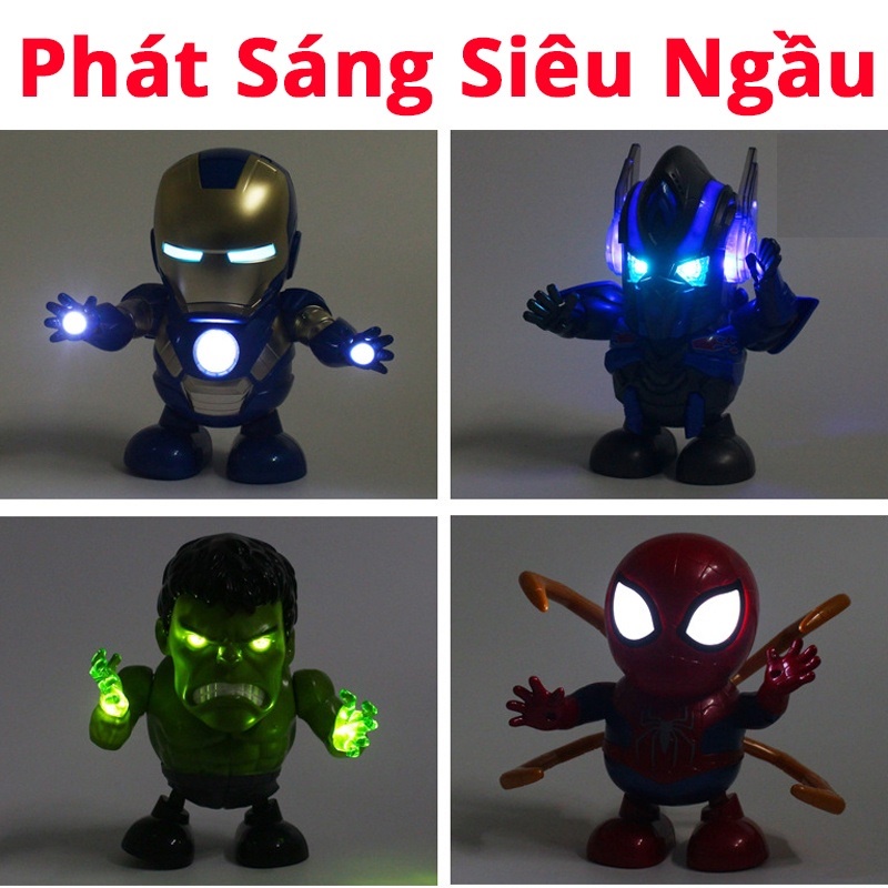Robot nhảy múa rô bốt nhảy đồ chơi phát nhạc vui nhộn đèn sáng lung linh nhiều mẫu lựa chọn