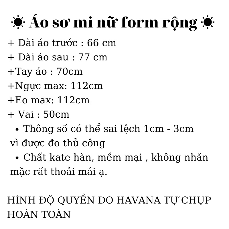 [Mã FAMARAL1 giảm 10K đơn 50K] Áo sơ mi nữ form rộng, áo sơ mi nữ, áo sơ mi tay phồng | BigBuy360 - bigbuy360.vn