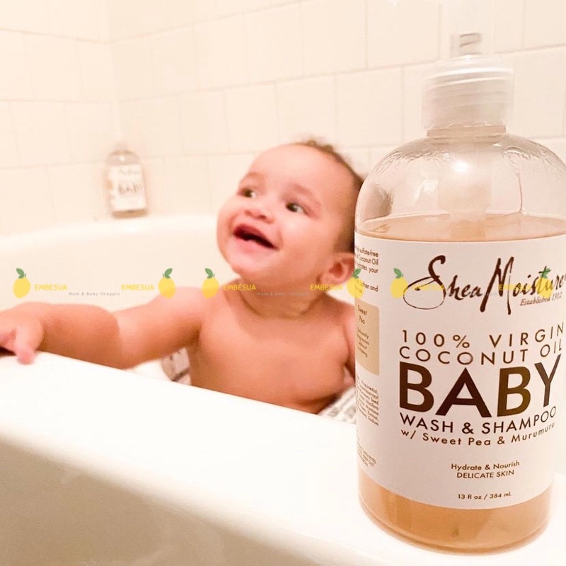 BỘ TẮM GỘI VÀ LOTION CHĂM SÓC DA CHO BÉ 🥥 SHEA MOISTURE BABY