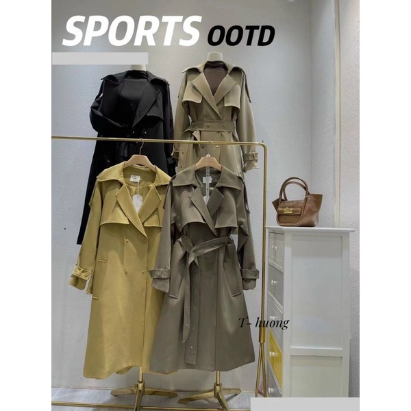 Áo khoác mangto kaki khuy bấm dáng dài (hàng mác ysm)
