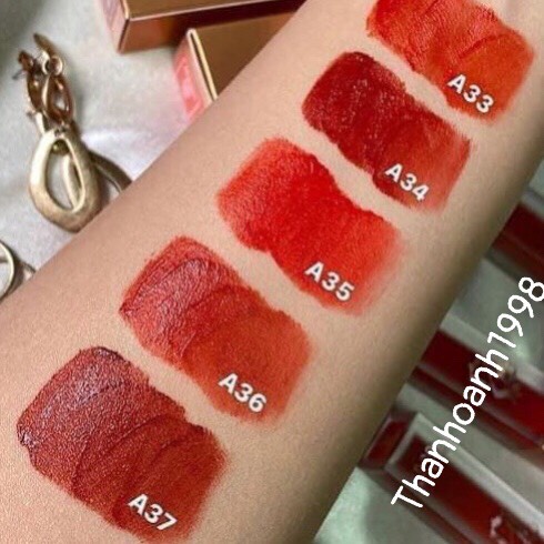 Son hương dâu nắp nhũ A37 A36 A35 A34 A33 màu môi đẹp , cấp ẩm chống nẻ