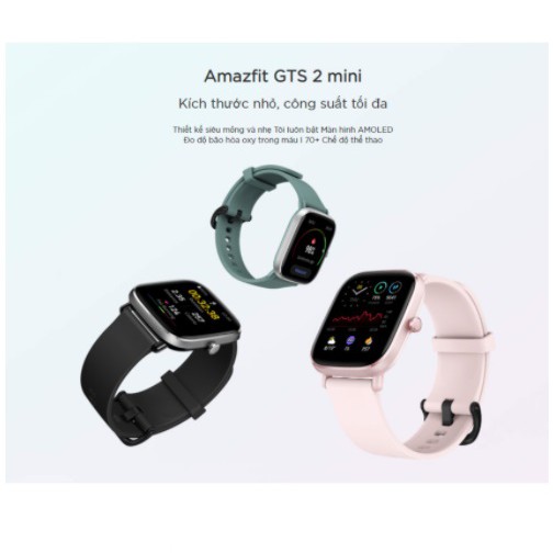 Đồng hồ Amazfit GTS 2 Mini, Đồng hồ thông minh Amazfit GTS 2 mini- Bản quốc tế - Bảo hành 12 tháng Digiworld