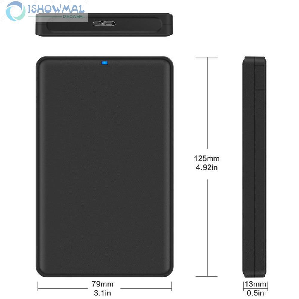 SATA HDD/SSD 2.5" Hard Drive Enclosure Case Black USB 3.0 Laptop ABS Practical