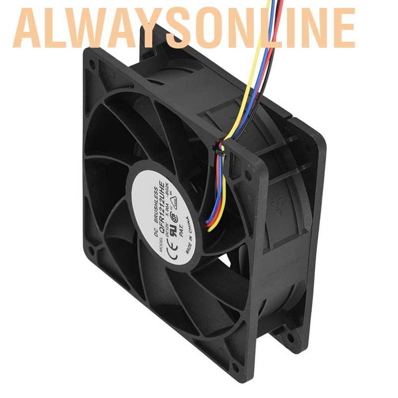Alwaysonline 7500RPM Mining Cooling Fan Replacement 4-pin 12V 5A For Antminer Bitmain S7 S9