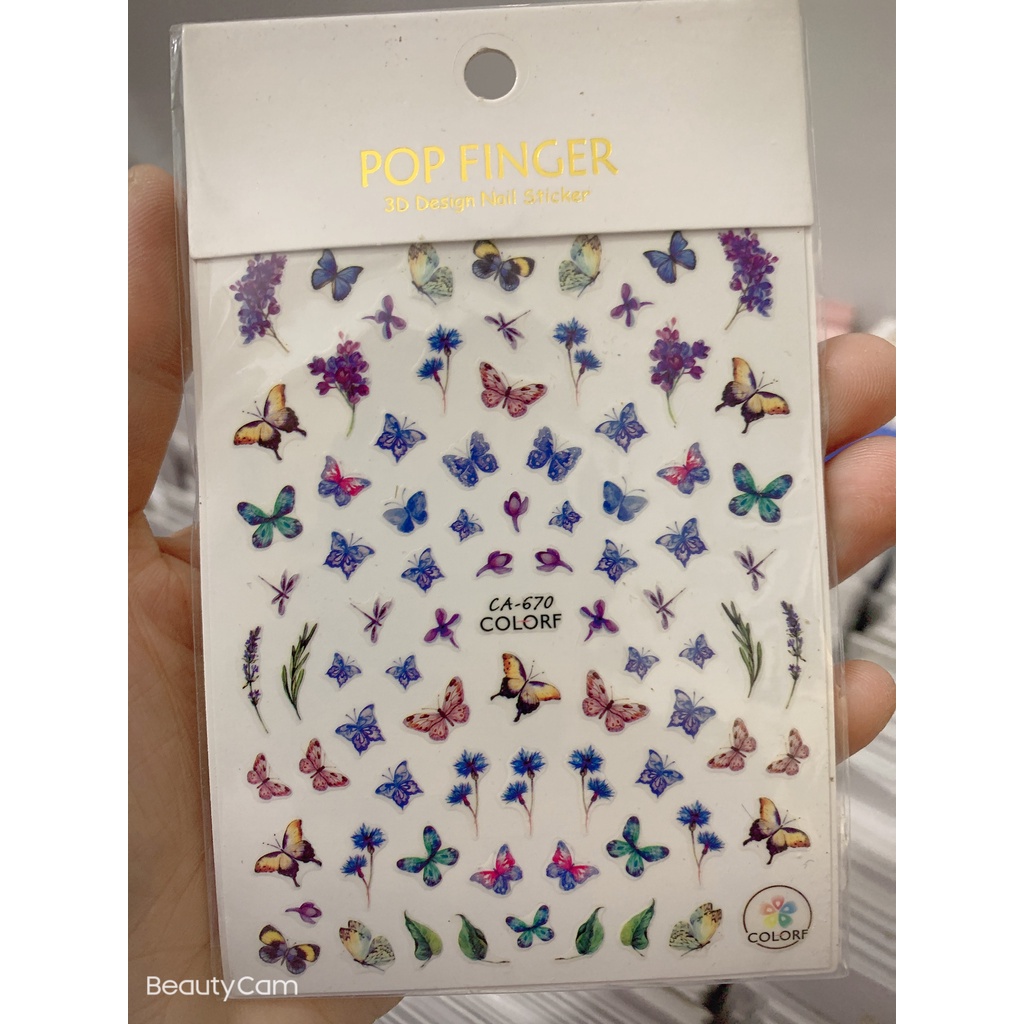 sticker buom  trang trí nail