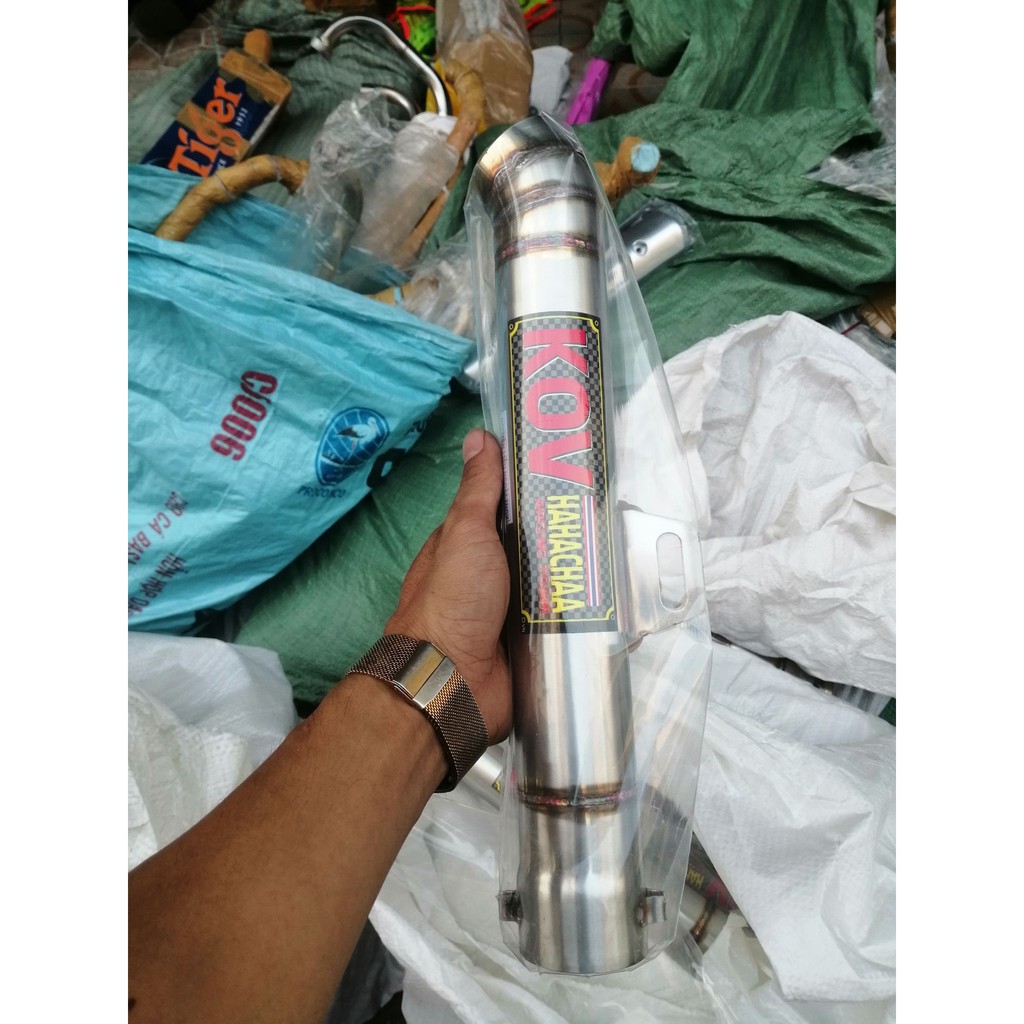 Pô Kou chất liệu Inox Không nỉ dùng cho các loại xe