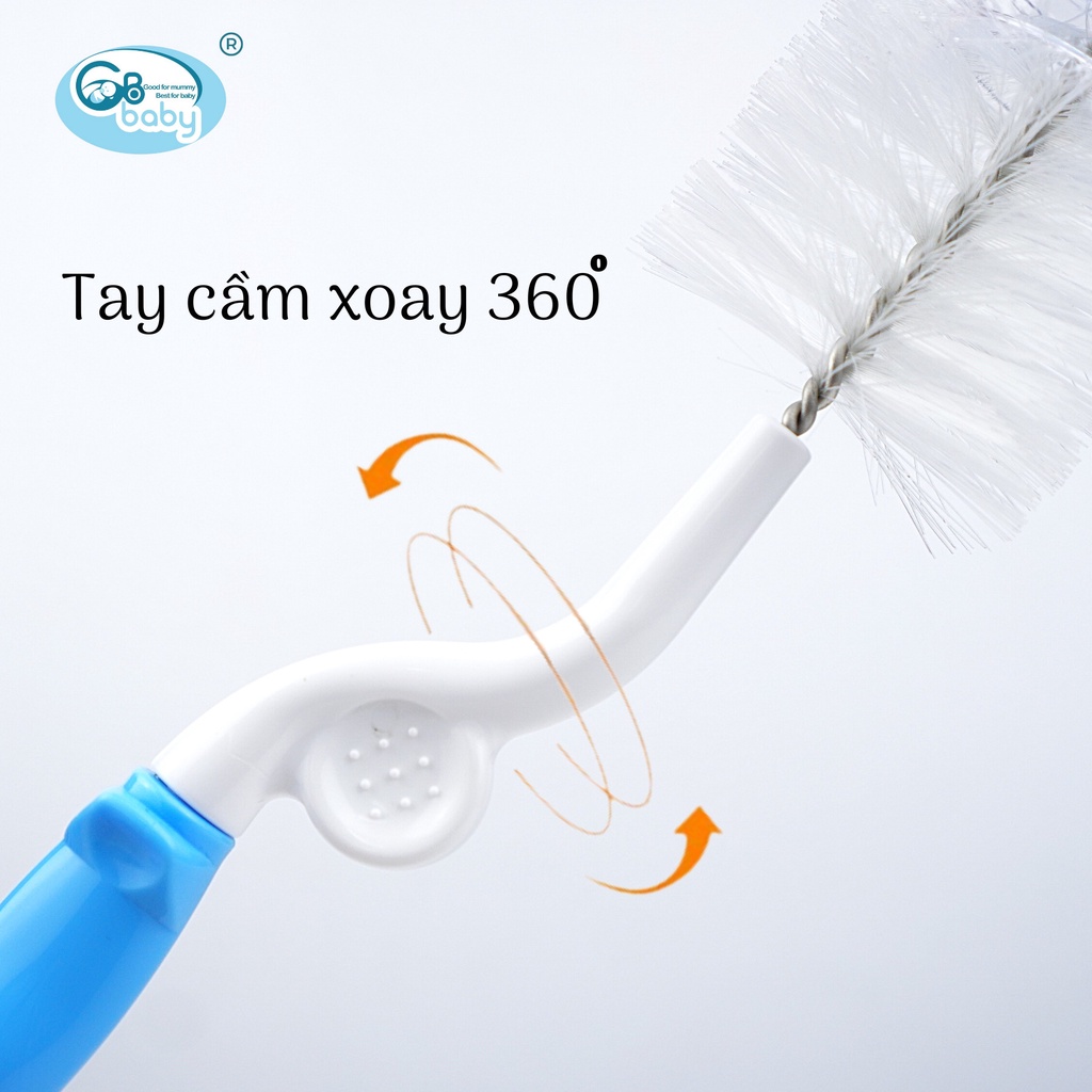 Dụng Cụ Cọ Rửa Vệ Sinh Bình Sữa Và Núm Ti Gb-Baby 2 Chi Tiết Đa Năng