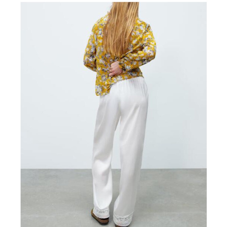 Zara Áo Sơ Mi Dáng Rộng In Hoa Thời Trang Mùa Xuân 8351238Áo blouse