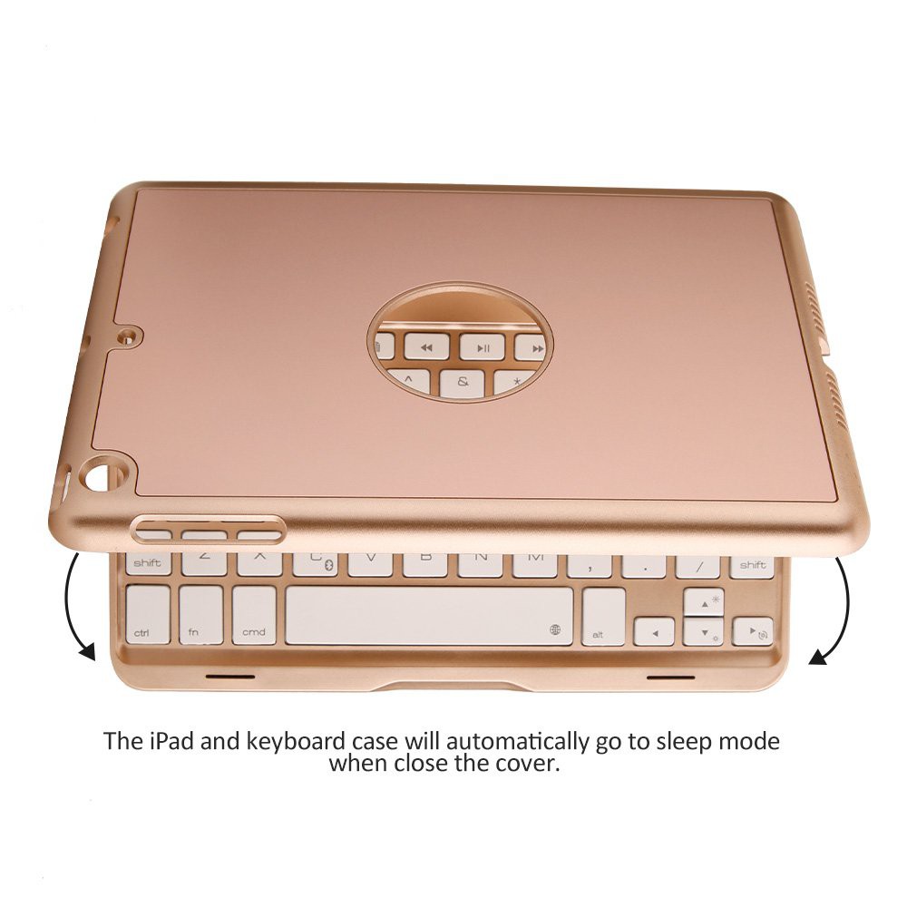 Bàn phím F8S cho ipad mini 1/2/3 -  Mẫu mới tích hợp đèn cho bàn phím, thiết kế mỏng, bàn phím nhạy