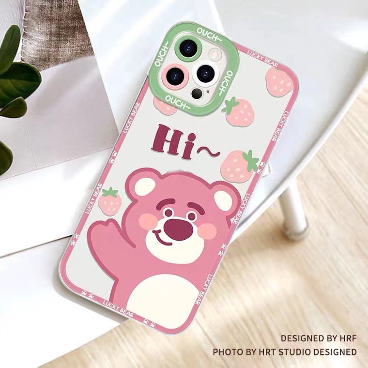 Ốp Điện Thoại Mềm Hình Gấu Cho IPhone 13 13pro 12promax SE2 2020/11 Pro MAX / 6S/ 7 / 8 Plus/ XR