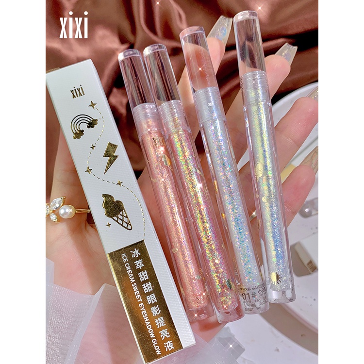 ANNIES Xixi Thỏi Phấn Mắt Đơn Màu Lấp Lánh Nổi Bật Ngọc Trai Long Lanh