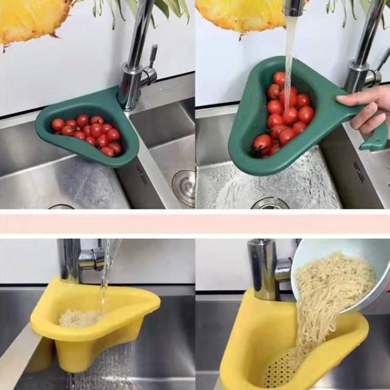 Khay Lọc Rác Thiên Nga FREESHIP Khay Lọc Rác Gắn Vòi Rửa Bát Hình Thiên Nga - Khay Lọc Rác Đa Năng - RỔ ĐỰNG ĐỒ RAU CỦ