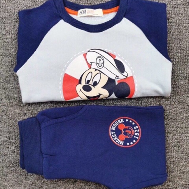 Bộ nỉ HM mickey chất mềm đẹp cho bé