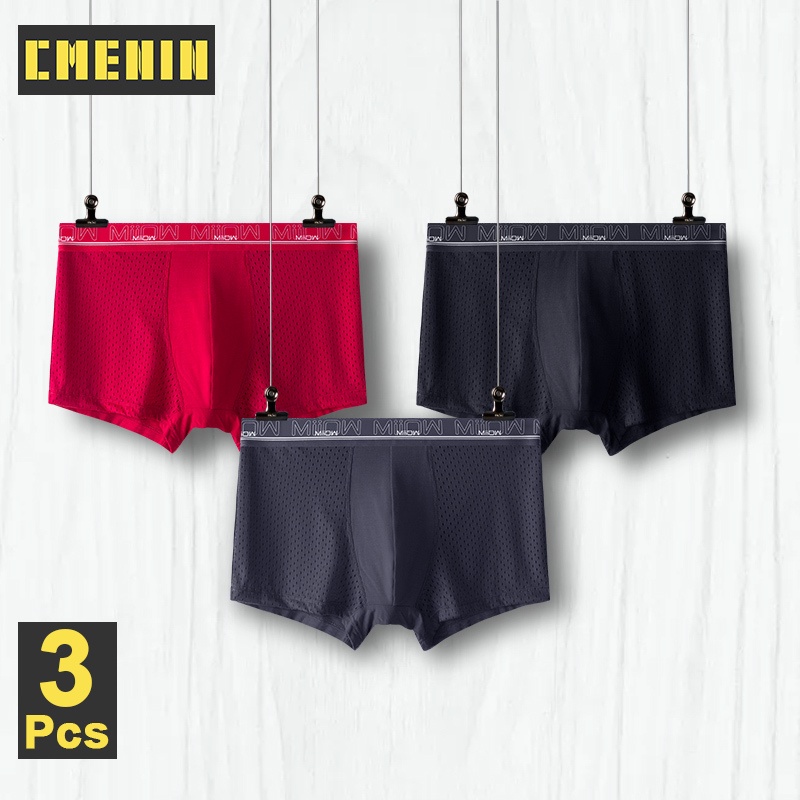 Bộ 3 Quần Lót Boxer Cotton Thoải Mái Gợi Cảm Cho Nam M1012