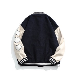Áo khoác bomber họa tiết chữ A Varsity Jacket vải nỉ, áo bomber bóng chày nam nữ unisex form rộng