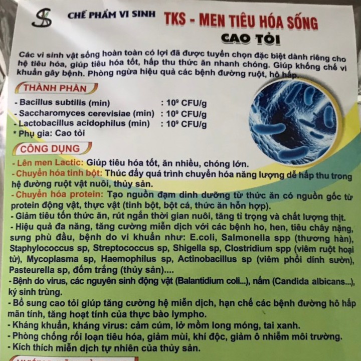 MEN TIÊU HÓA SỐNG CAO TỎI 1KG