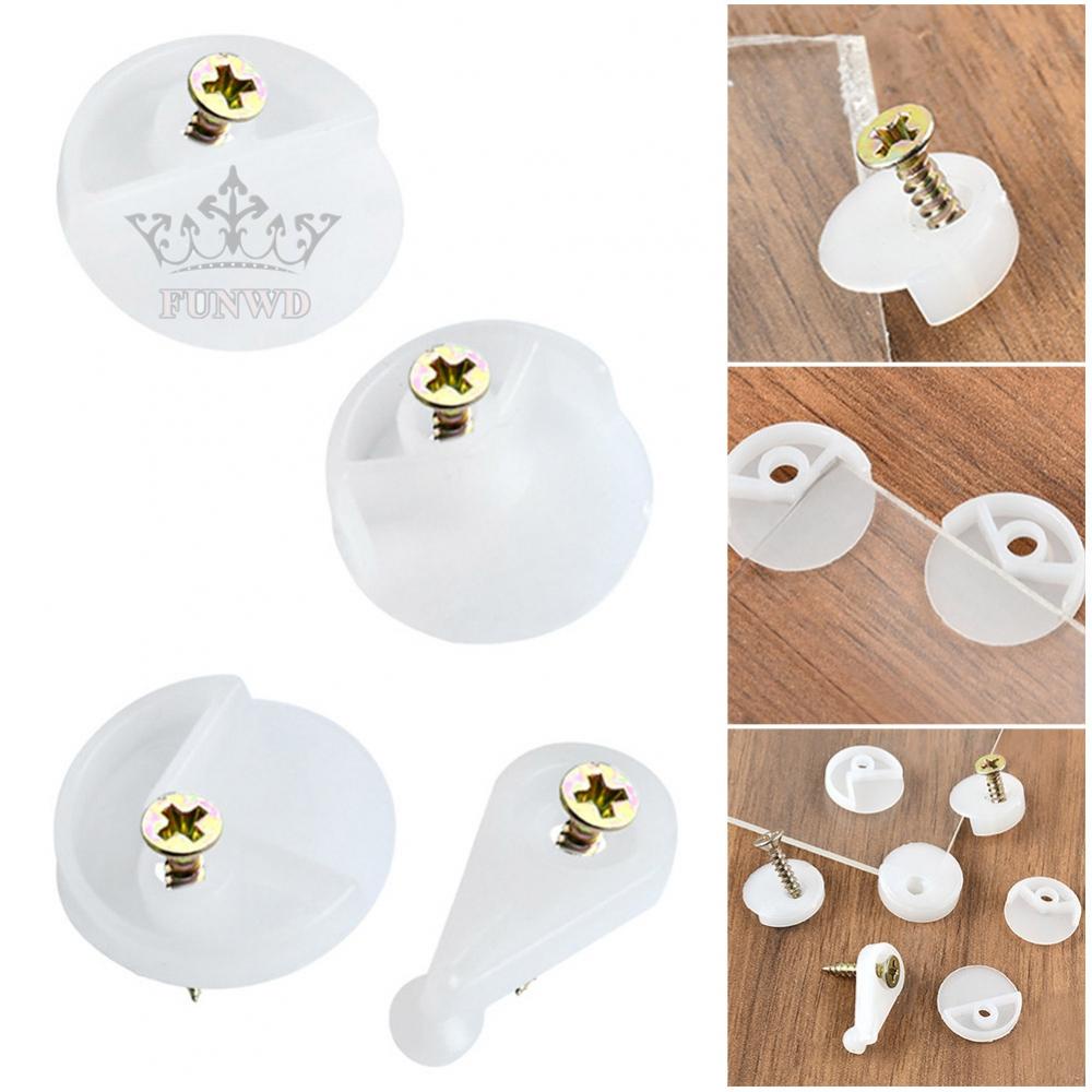 【FUNWD】Durable Fixing Clips Mirror Plastic Universal Wall Hanging Wall Mounted