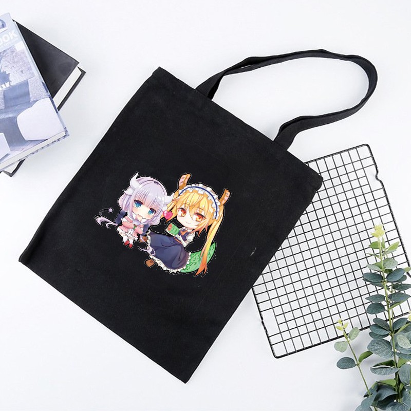 Túi tote vải đen đeo vai in hình SHARINGAN NARUTO  anime chibi tiện lợi thời trang quà tặng lưu niệm