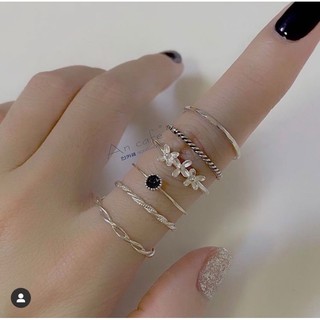 [ancafe.shop] Nhẫn, nữ, xoắn, Hàn Quốc, trơn