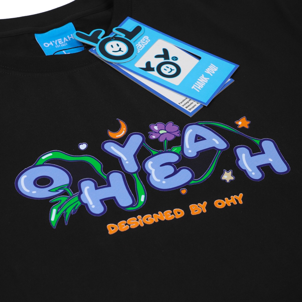 Áo thun tay lỡ OHYEAH phông Unisex nam nữ Premium Cotton oversize form rộng SLEEPOY