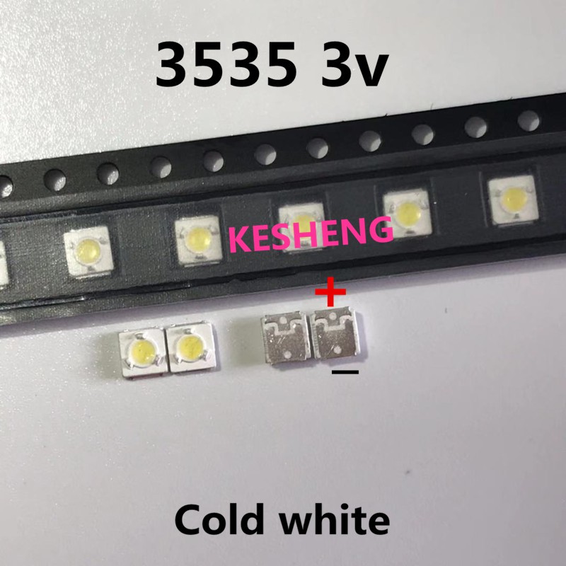 100PCS LUMEN LED SMD 3535 3537 3 V 1 W bianco Freddo Per La TV Retroilluminazione Lampada perline A127CECEBUP8C-6078 3D