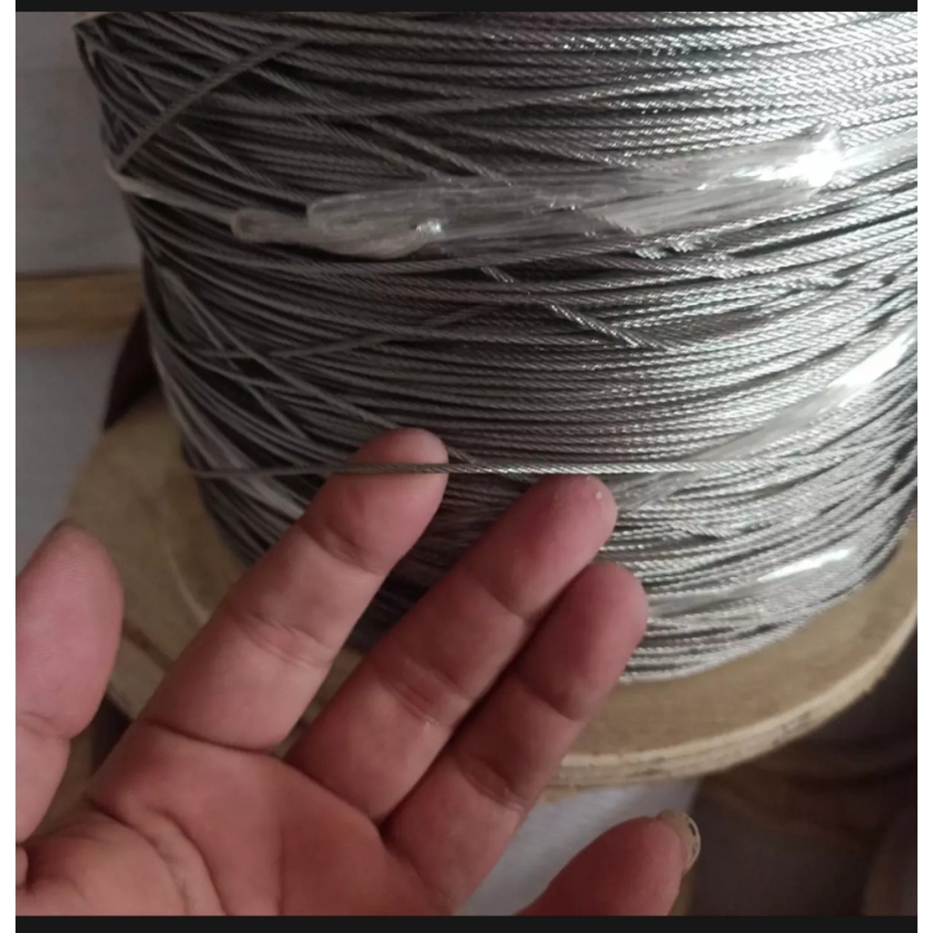 Cáp inox 304 1.5mm.giá 2800/met.Size 10 mét,20 mét,30 mét,40 mét.làm dàn  phơi thông minh,dây phơi quần áo,trang trí