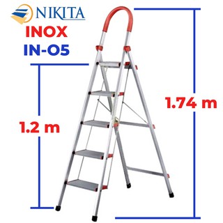 THANG INOX TAY VỊN 5 BẬC 1,2m NIKITA KN-IN05