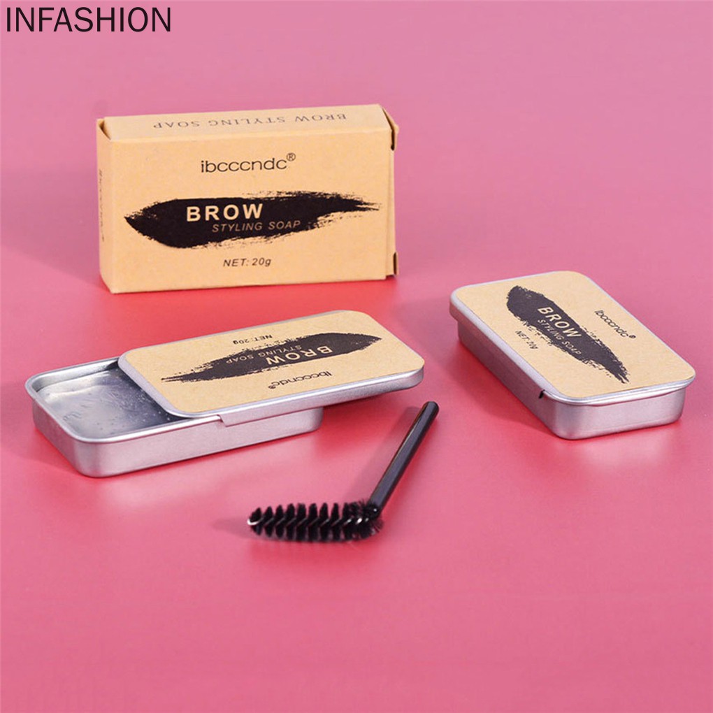 [Hàng mới về] Gel tạo kiểu lông mày 3D lâu trôi kèm cọ chải tiện dụng cho nữ