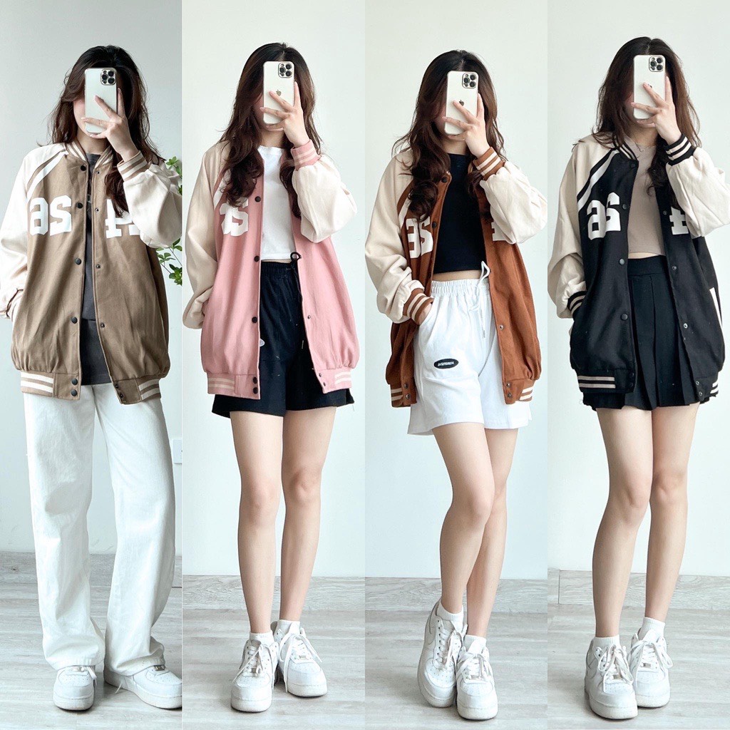 Áo Khoác Bomber Nam Nữ F4-26 💖 𝑭𝑹𝑬𝑬𝑺𝑯𝑰𝑷 💖 Áo Khoác Form Rộng Unisex - Chất Da Lộn 2 Lớp Dày Dặn - Calisa