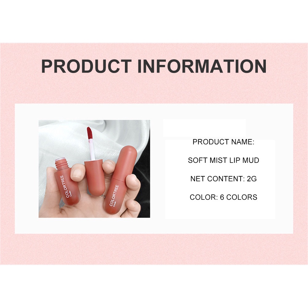 Sẵn sàng cổ Bông cảm thấy mềm mại sương Lip bùn nhung mờ không dính son bóng Không dễ dàng để phai COD