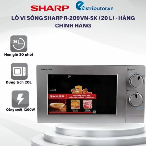 Lò Vi Sóng Sharp R-209VN-SK (20 L) - Hàng Chính Hãng