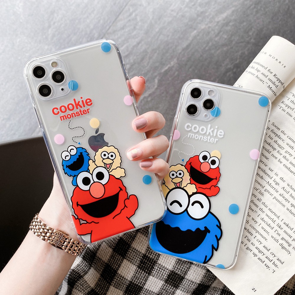 elmo case iphone 11 12 pro Max SE 2020 jelly couple iphone 8 7 6 6s plus XR xs max women  men boy girl iphone11 iphone12 Ốp điện thoại bằng TPU mềm in hình chú voi dễ thương cho iPhone 6/6s/6+/6s+/7/7+/8/8+/X/XS/XS Max